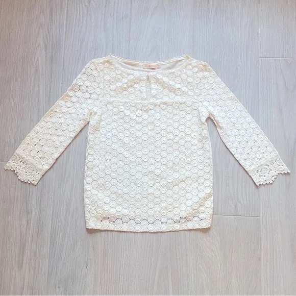 Tory Burch Cream Lace Blouse - Picture 2 of 8